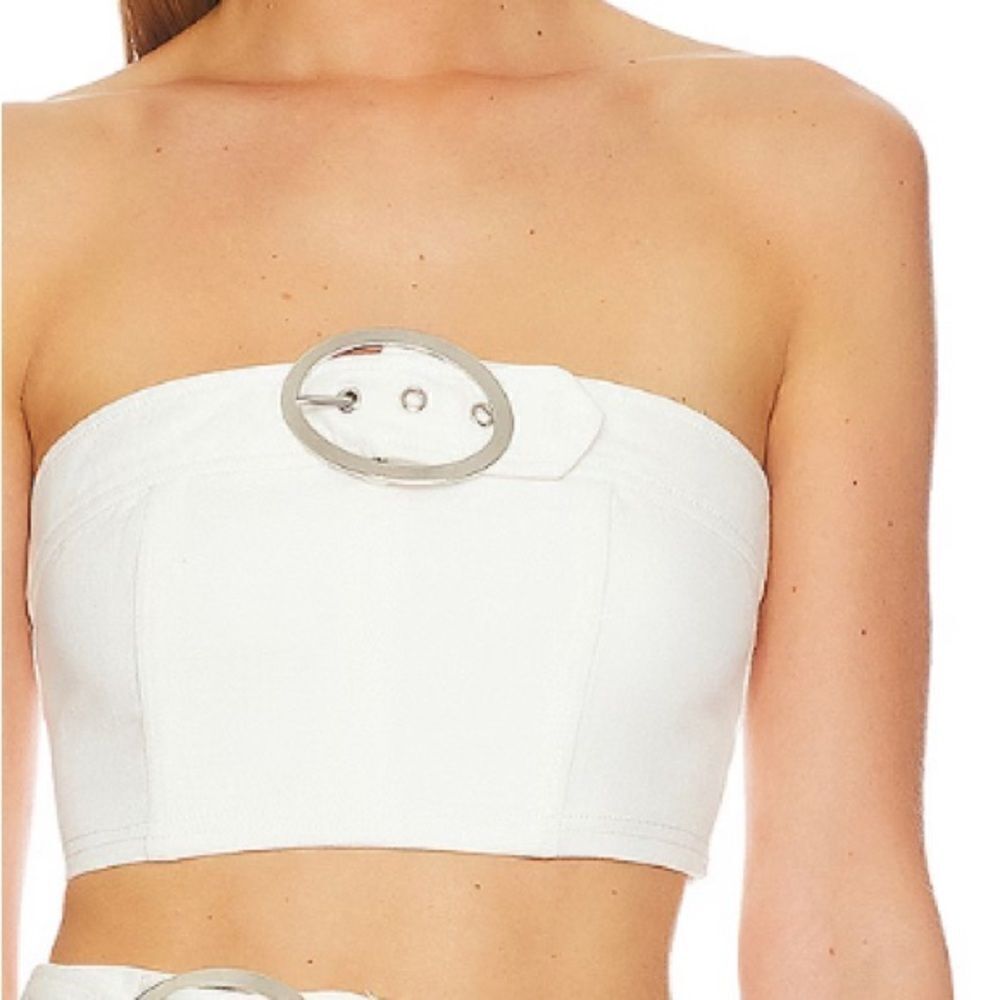 Lovers and Friends Revolve Brighton Crop Top in Bone White Size Small